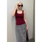Madmext Bordo Fitilli Görünümlü Askılı Basic Atlet %95 Pamuk XL Beden Erkek Kullanıma Uygun MG2057
