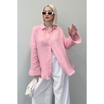 Madmext Bordo Muslin Kumaş Basic Kadın Gömlek MG1660