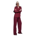 Madmext Bordo Uzun Kollu Çizgili Gömlek Pantolon İkili Takım Mg2329,Bordo XL