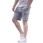 Madmext Boyalı Gri Erkek Kargo Cep Şort 6534,Boyalı Gri M