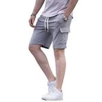 Madmext Boyalı Gri Erkek Kargo Cep Şort 6534,Boyalı Gri XL