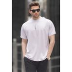 Madmext Boyalı Gri Oversize Basic Erkek Tişört 6127 - XL