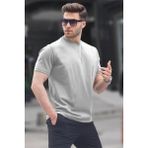 Madmext Boyalı Gri Regular Fit Basic Erkek Tişört 6131 - XL