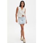 Madmext Buz Mavi Mini Jean Etek MG2099