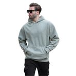 Madmext Çağla Yeşili Kapüşonlu Cep Detaylı Polar Erkek Sweatshirt 7093,Çağla Yeşili 2XL