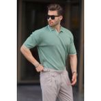 Madmext Çağla Yeşili Polo Yaka Kısa Kollu Triko Erkek Tişört 6900 - 2XL