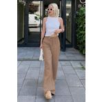 Madmext Camel Bol Paça Müslin Kadın Pantolon MG1980