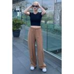 Madmext Camel Geniş Paça Kadın Pantolon MG1982 - S