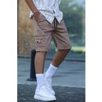 Madmext Camel Kargo Cep Erkek Kapri Şort 5737
