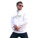 Madmext Ekru Fermuar Yakalı Nakışlı Sweatshirt 6026,Ekru L