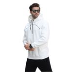 Madmext Ekru Kapüşonlu Cep Detaylı Nakışlı Erkek Sweatshirt 7054,Ekru 2XL