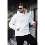 Madmext Ekru Kapüşonlu Kanguru Cep Erkek Sweatshirt E7169,Ekru M