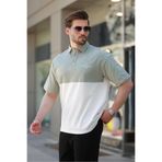 Madmext Ekru Polo Yaka Erkek Tişört E7116
