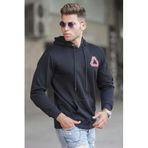 Madmext Erkek Baskılı Sweatshirt, Siyah, M Beden