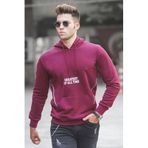 Madmext Erkek Kapüşonlu Sweatshirt, Bordo, S Beden