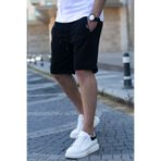 Madmext Erkek Regular Fit Şort, Siyah, L Beden