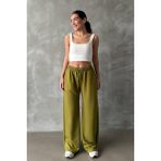 Madmext Fıstık Yeşili Yumuşak Dokulu Palazzo Jogger Kadın Eşofman Altı MG2122 - XL