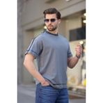 Madmext Füme %100 Pamuklu Bisiklet Yaka Basic Erkek Tişört E7140