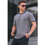 Madmext Füme Basic Regular Fit Erkek Polo Yaka Tişört 6100