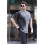 Madmext Füme Baskılı Bisiklet Yaka Erkek Tişört 7028 - 2XL