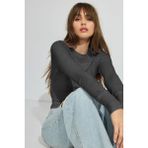 Madmext Füme Bisiklet Yaka Slim Fit Kadın Body MG2564