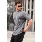 Madmext Füme Cep Detaylı Erkek Tişört 6176 - XL