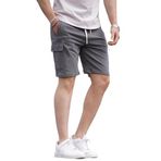 Madmext Füme Erkek Kargo Cep Şort 6534,Füme L