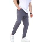 Madmext Füme Erkek Paçası Lastikli Yandan Şeritli Baskılı Eşofman Altı 6551,Füme 2XL