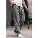 Madmext Füme Erkek Rahat Kesim Keten Pantolon 6539