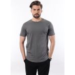 Madmext Füme Erkek Tişört Kısa Kol Düz Günlük Stil Cotton M Beden
