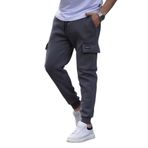 Madmext Füme Kargo Cep Erkek Eşofman Altı 6526,Füme 2XL