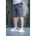 Madmext Füme Kargo Cepli Erkek Şort %100 Cotton Hafif Kumaş ile Günlük Kullanım İçin - S