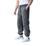 Madmext Füme Rahat Kesim Paçası Lastikli Erkek Eşofman Altı E6579,Füme 2XL