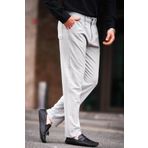 Madmext Gri Regular Fit Düz Kesim Yan Cepli Erkek Pantolon 6540