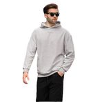 Madmext Grimelanj Kapüşonlu Cep Detaylı Nakışlı Erkek Sweatshirt 7050,Grimelanj 2XL