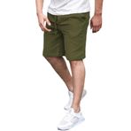 Madmext Haki Basic Keten Erkek Şort 6506,Haki S
