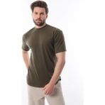 Madmext Haki Bisiklet Yaka Basic Erkek T-Shirt E7113 - XL