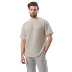 Madmext Haki Bisiklet Yaka Pamuklu Çizgili Erkek T-Shirt E7121,Haki L