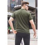 Madmext Haki Polo Yaka Triko Erkek Tişört 6353 - S