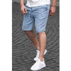 Madmext Indigo Basic Keten Erkek Şort 6506