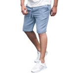Madmext İndigo Basic Keten Erkek Şort 6506,İndigo M