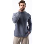 Madmext Indigo Bisiklet Yaka Overfit Erkek Triko Kazak E7402 - İndigo