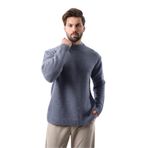 Madmext İndigo Bisiklet Yaka Overfit Erkek Triko Kazak E7402,İndigo S