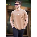 Madmext Kapuçino Oversize Erkek Tişört 6196