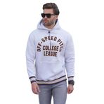 Madmext Karmelanj Kapüşonlu Cep Detaylı Baskılı Erkek Sweatshirt 7068,Karmelanj M