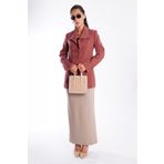 Madmext Kiremit Bağlama Detaylı Blazer Kadın Ceket Mg2482