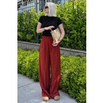 Madmext Kiremit Geniş Paça Kadın Pantolon MG1982
