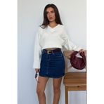 Madmext Koyu Mavi Mini Jean Etek MG2099