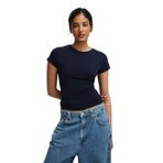 Madmext Lacivert Bisiklet Yaka Basic Kadın T-Shirt Mg2479,Lacivert M