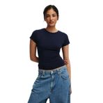 Madmext Lacivert Bisiklet Yaka Basic Kadın T-Shirt Mg2479,Lacivert XL